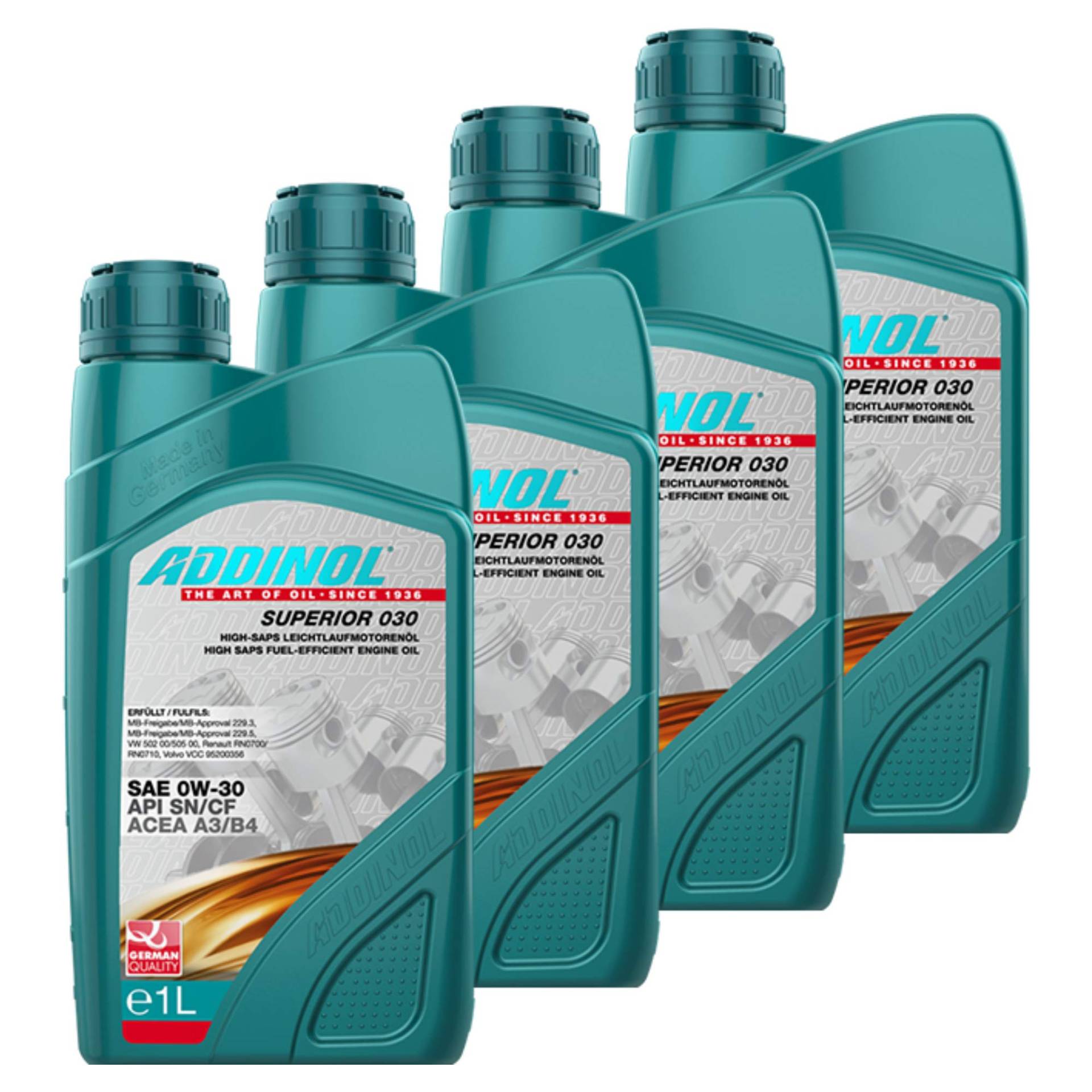 Addinol 4X Motoröl Motorenöl Motor Motoren Motor Oil Engine Oil Benzin Diesel 0W-30 Superior 030 1L 72097807 von Addinol