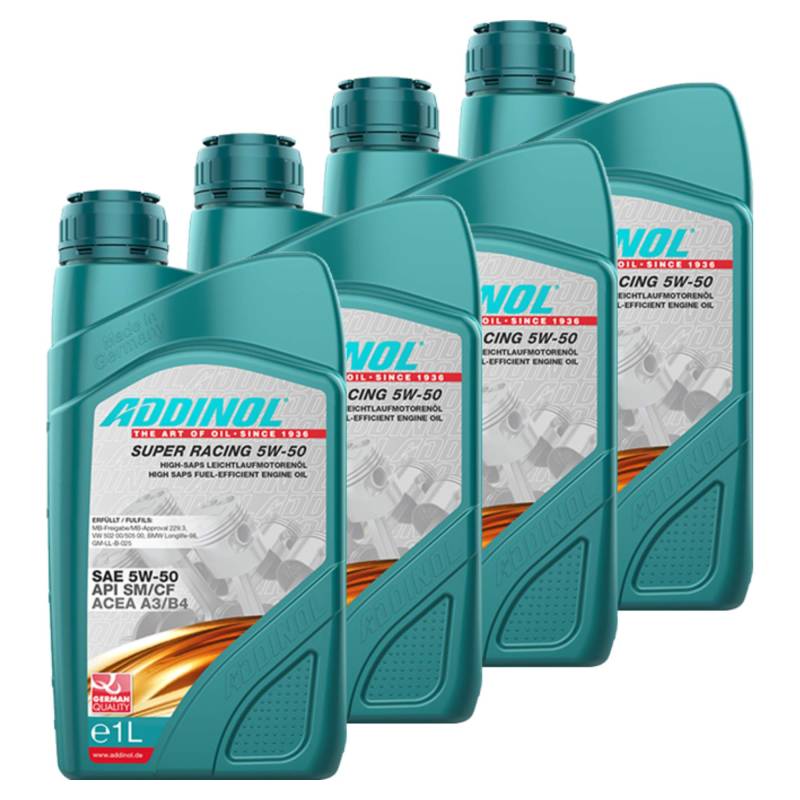 Addinol 4X Motoröl Motorenöl Motor Motoren Motor Oil Engine Oil Benzin Diesel Super Racing 5W-50 1L 72313607 von Addinol