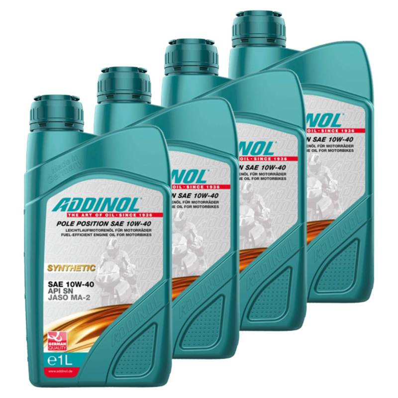 Addinol 4X Motoröl Motorenöl Motor Motoren Motor Oil Engine Oil Pole Position SAE 10W-40 1L Motorrad von Addinol