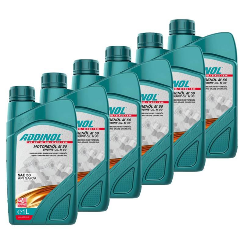 Addinol 6X Motorenöl Motor Motoren Motor Oil Engine Oil Benzin Diesel SAE 50 M 50 1L 72400807 von Addinol