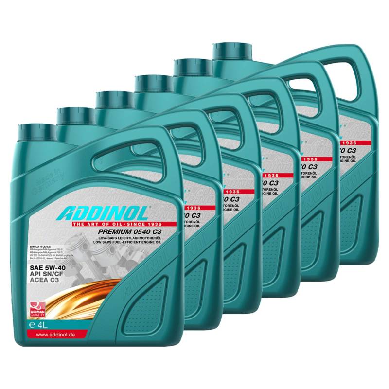 Addinol 6X Motoröl Motorenöl Motor Motoren Motor Oil Engine Oil Benzin Diesel 5W-40 Premium 5W40 C3 4L 72098025 von Addinol