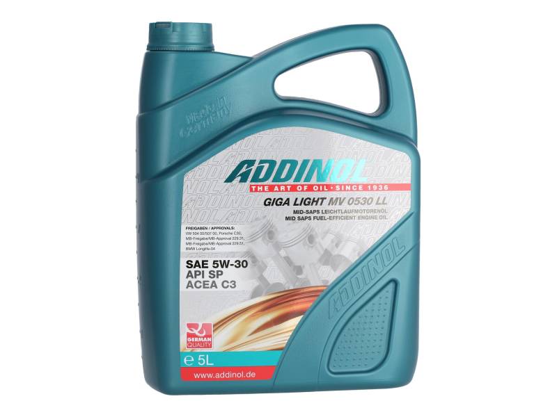 ADDINOL GIGA LIGHT MV 5W-30 LL C3 Motorenöl, 5 Liter von ADDINOL