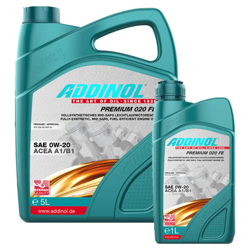 Addinol Motoröl 0W-20 Premium 020 FE 5L + 1L von Addinol