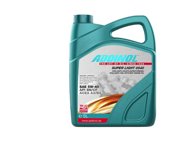 ADDINOL SUPER LIGHT 5W-40 A3/B4 Motorenöl, 5 Liter von Addinol