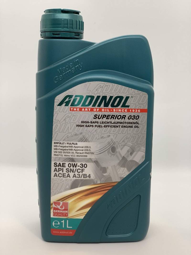 ADDINOL SUPERIOR 0W-30 A3/B4 Motorenöl, 1 Liter von Addinol