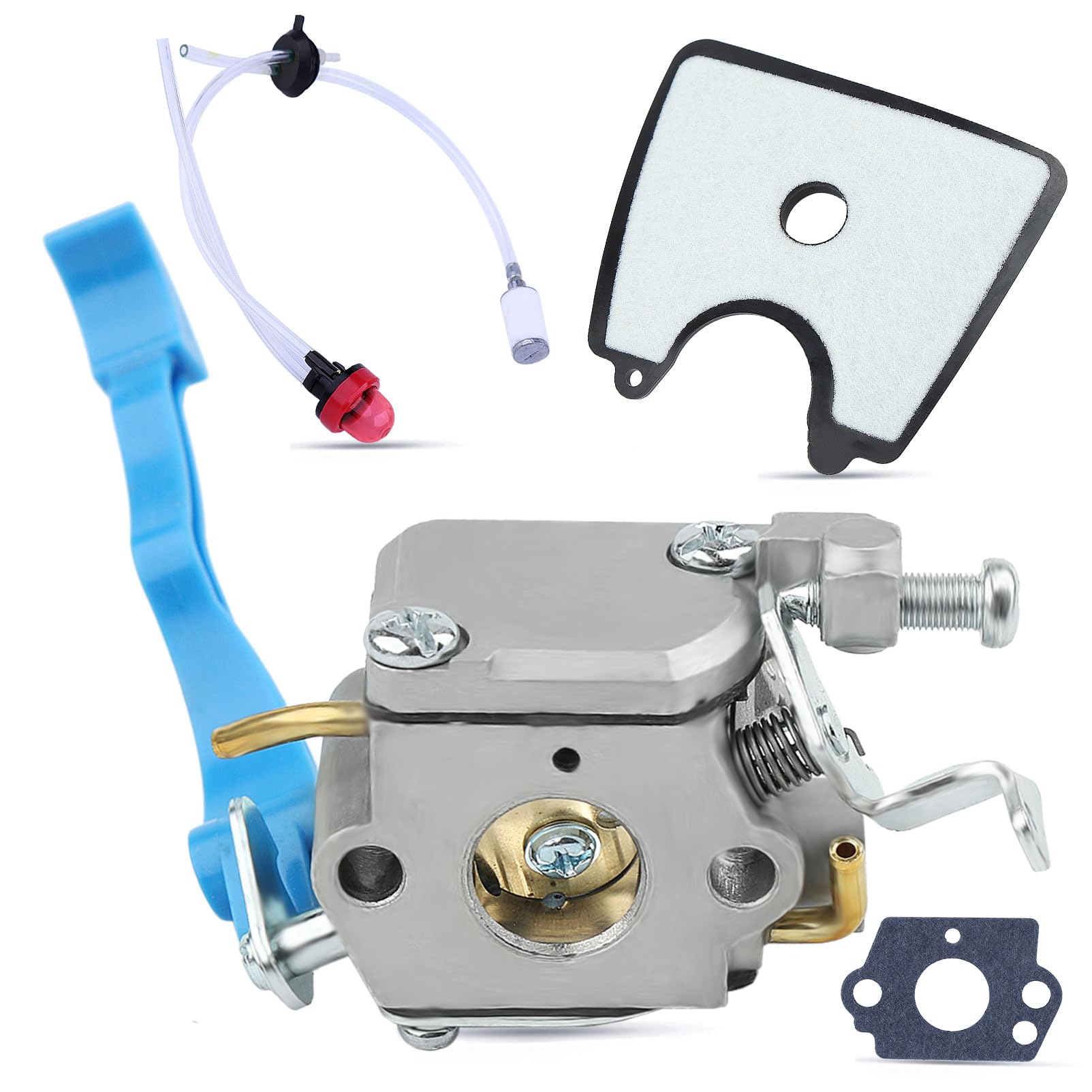 Adefol Vergaser Tune Up Kit für Husqvarna 125B 125BX 125BVX Laubbläser, Vergaser + Dichtung + Kraftstoffleitung + Kraftstofffilter + Primer Bulb + Luftfilter + Tülle Premium 8-in-1 Set Adefol Vergaser Tune Up Kit für Husqvarna 125B 125BX 125BVX Laubbläser, Vergaser + Dichtung + Kraftstoffleitung + Kraftstofffilter + Primer Bulb + Luftfilter + Tülle Premium 8-in-1 Set von Adefol