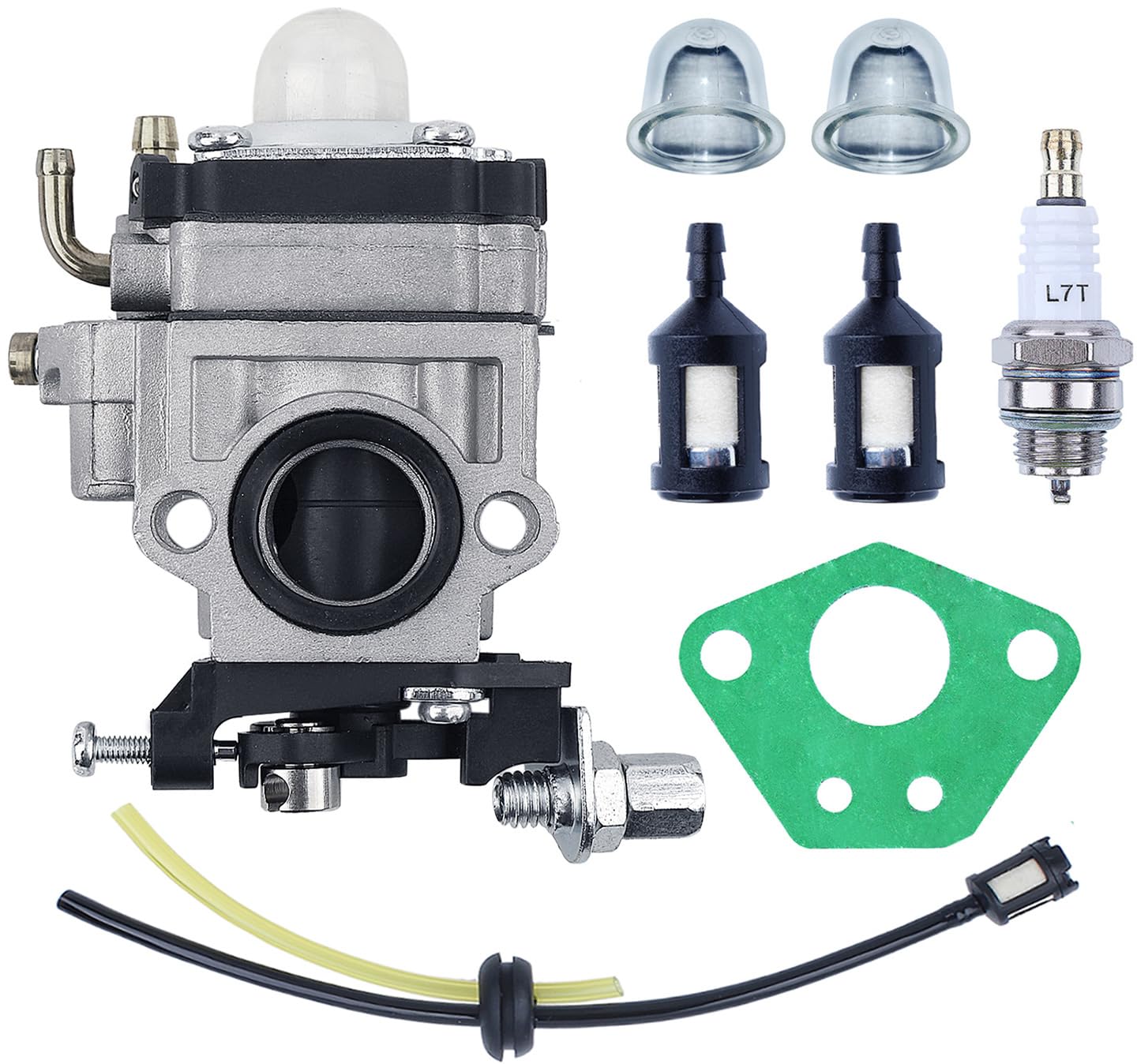 Vergaser für 43cc 49cc 52cc Motorsense und Freischneider, ADEFOL Ersatzteil Set Vergaser Reparatursatz mit Dichtung Zündkerze Benzinfilter Motor Langlebiges Zubehör Carbu-Set Vergaser für 43cc 49cc 52cc Motorsense und Freischneider, ADEFOL Ersatzteil Set Vergaser Reparatursatz mit Dichtung Zündkerze Benzinfilter Motor Langlebiges Zubehör Carbu-Set von Adefol