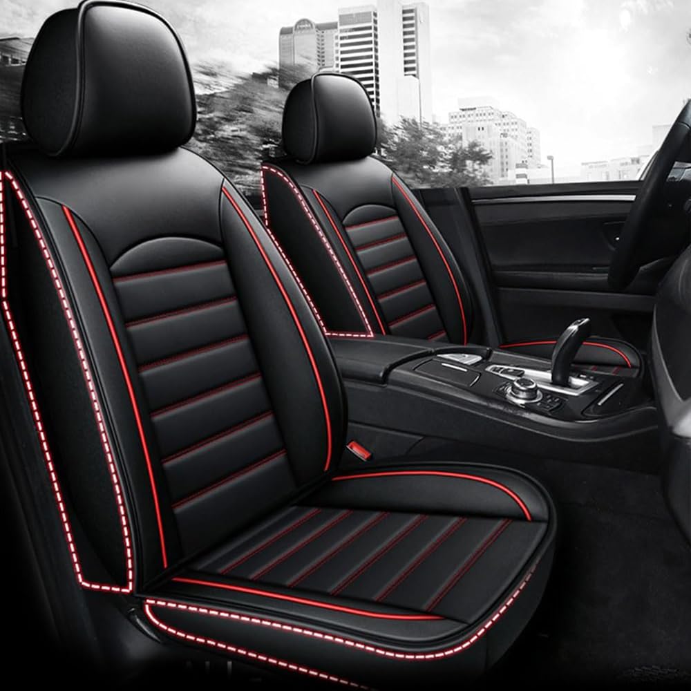 AdiNas Leder Auto Sitzbezüge Sets für Mercedes Benz 220d GLC 250d GLC 350e, 5-Sitze wasserdichte Autositzbezüge Autositzschoner Universal Auto Innenraum Schonbezüge,Black_Red/A AdiNas Leder Auto Sitzbezüge Sets für Mercedes Benz 220d GLC 250d GLC 350e, 5-Sitze wasserdichte Autositzbezüge Autositzschoner Universal Auto Innenraum Schonbezüge,Black_Red/A von AdiNas