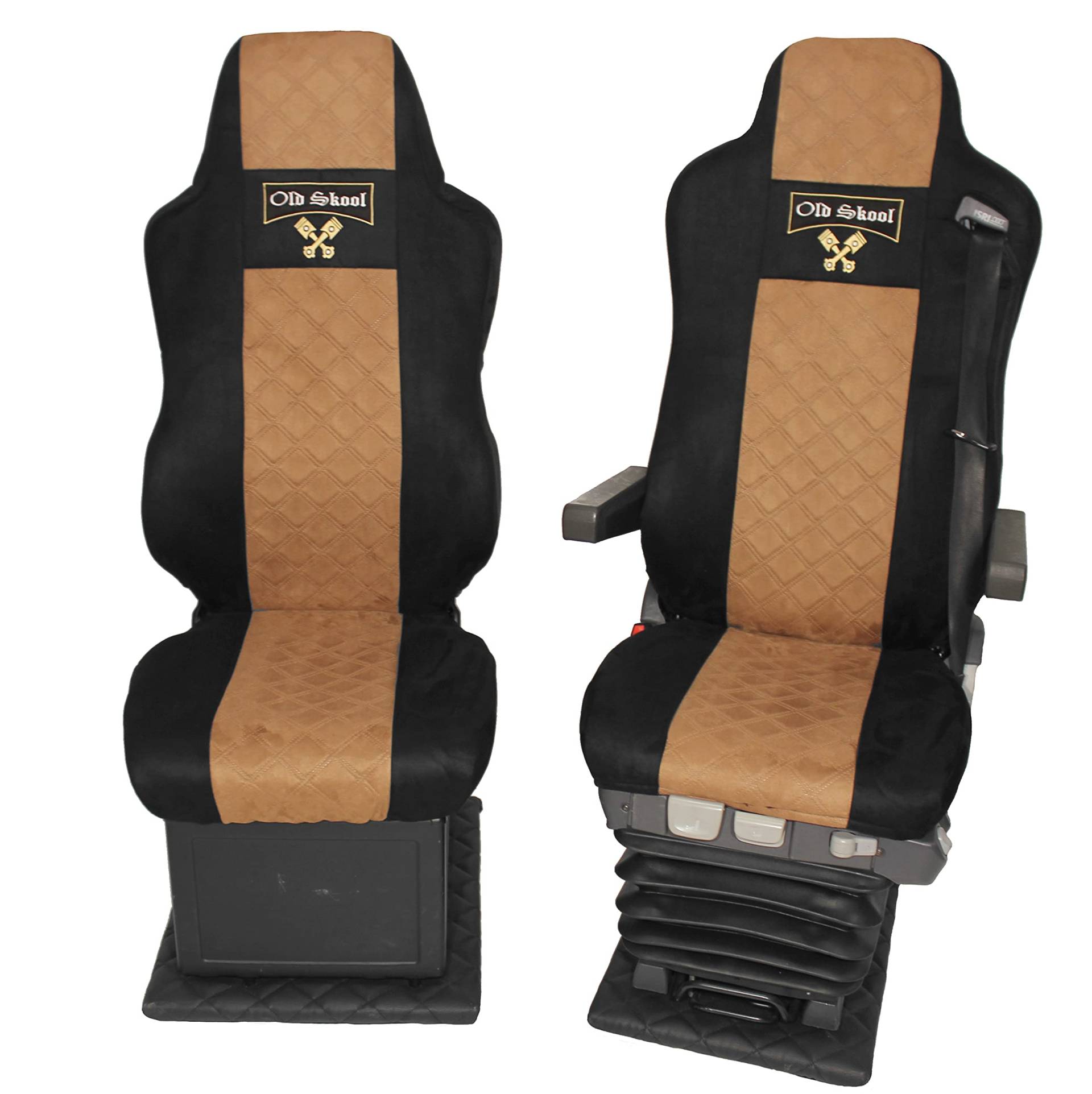 Adomo LKW Sitzbezüge für Man TGX, TGA, TGS, TGL, TGM bis 2020 mit 1 Gurt schwarz braun Old Skool Adomo LKW Sitzbezüge für Man TGX, TGA, TGS, TGL, TGM bis 2020 mit 1 Gurt schwarz braun Old Skool von Adomo