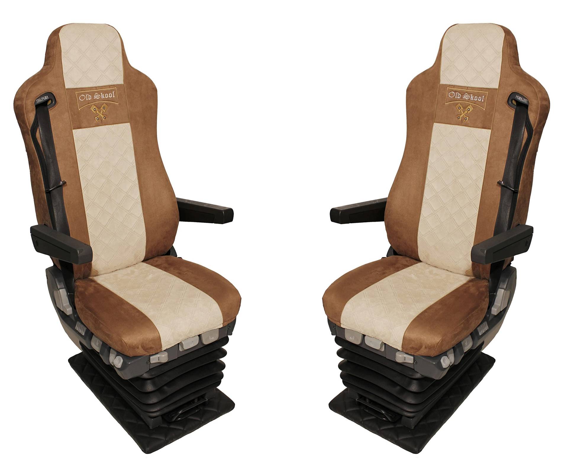 Adomo LKW Sitzbezüge für Man TGX, TGA, TGS, TGL, TGM bis 2020 mit 2 Gurt braun beige Old Skool Adomo LKW Sitzbezüge für Man TGX, TGA, TGS, TGL, TGM bis 2020 mit 2 Gurt braun beige Old Skool von Adomo
