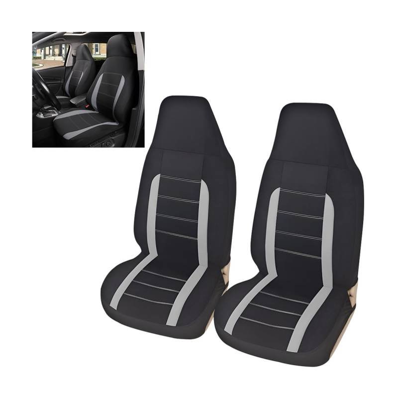 Adunsiaoto 2 Stück Auto-Sitzbezüge Wasserdicht, Universal Size, Für Vordersitze, LKW, SUV von Adunsiaoto