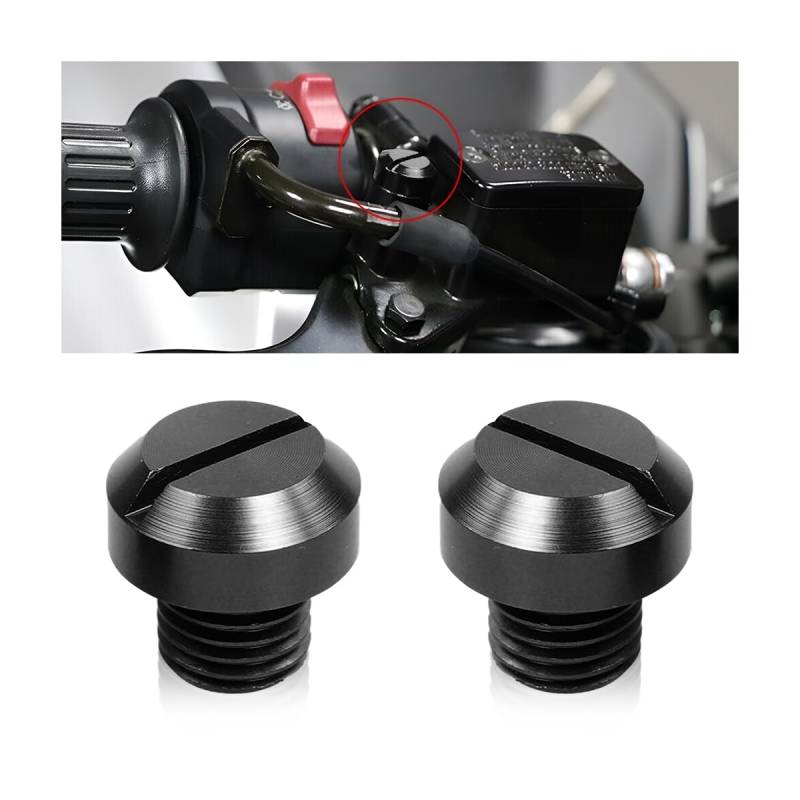 Adunsiaoto 2 Stücke Motorrads Spiegel-Stopfen Spiegelschrauben, Motorrads Blindstopfen-Schrauben, Wisebom Motorrad Spiegel Blindstopfen, Wisebom Motorrad Spiegel Blindstopfens(M10 Rechts+M10 Links) von Adunsiaoto
