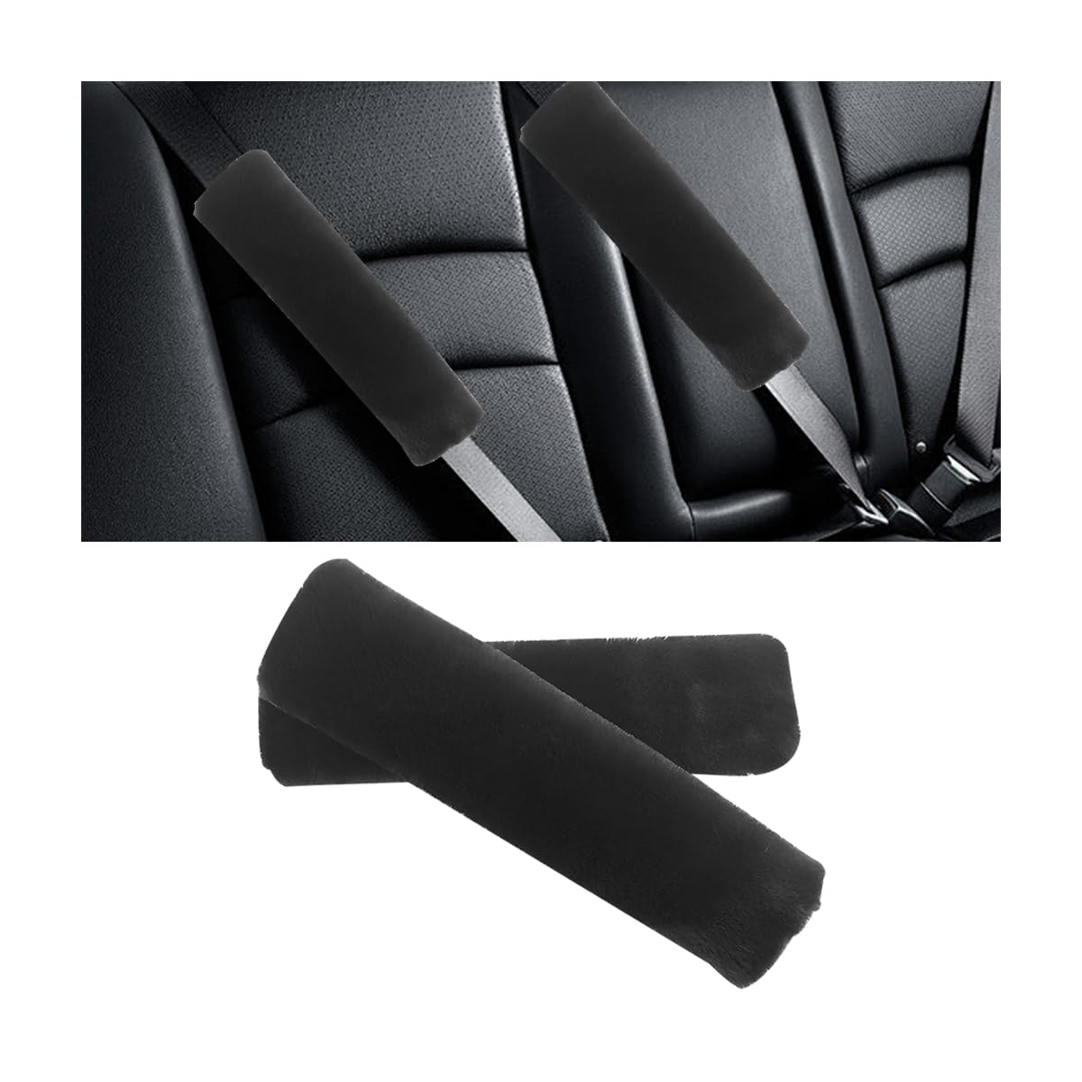 Adunsiaoto 2 Stücke Schulterpolster Für Autosicherheitsgurte, Sicherheitsgurt Schulterpolster Gürtelkissen, Plüsch-Schulterpolster sicherheitsgurte, Auto-Sicherheitsgurtpolster Abdeckungs(Schwarz) Adunsiaoto 2 Stücke Schulterpolster Für Autosicherheitsgurte, Sicherheitsgurt Schulterpolster Gürtelkissen, Plüsch-Schulterpolster sicherheitsgurte, Auto-Sicherheitsgurtpolster Abdeckungs(Schwarz) von Adunsiaoto