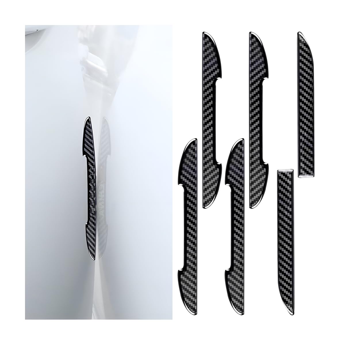 Adunsiaoto 6 Stück Auto Tür Rückspiegel Protector Strip, Universal-Carbon-Türschützer, Stoßstange Guard Anti-Scratch Protector Trim Aufkleber Für Seitentür Autozubehör Adunsiaoto 6 Stück Auto Tür Rückspiegel Protector Strip, Universal-Carbon-Türschützer, Stoßstange Guard Anti-Scratch Protector Trim Aufkleber Für Seitentür Autozubehör von Adunsiaoto