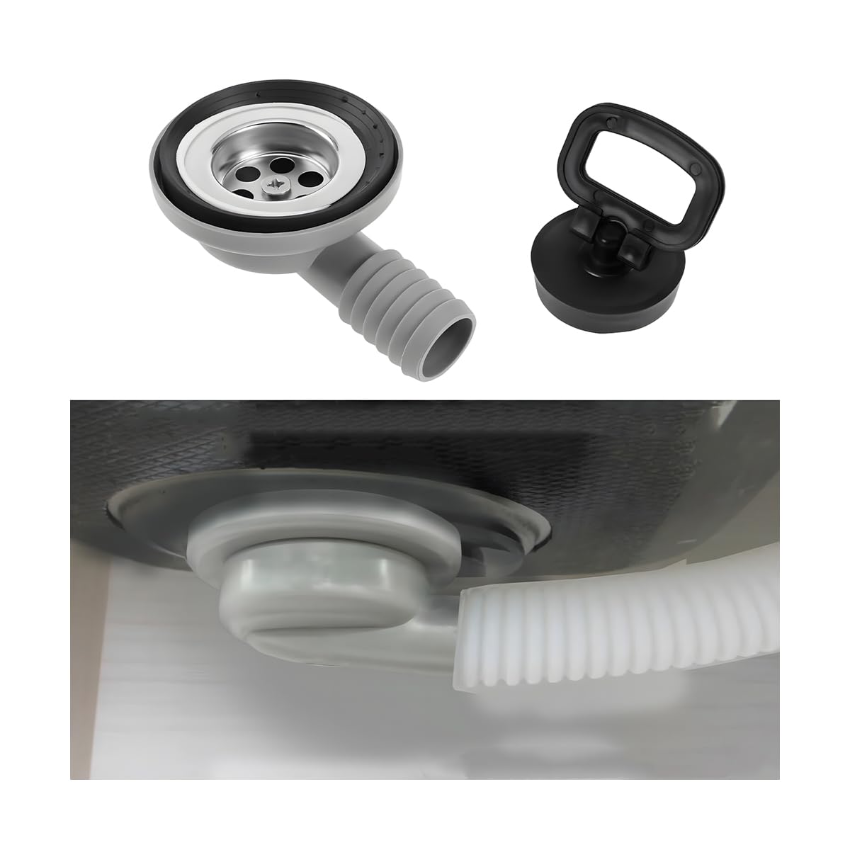 Adunsiaoto Ablaufgarnitur Schlauchanschluss, Ablaufgarnitur Spüle Waschbecken, Waschbecken Ablauf Für Wohnwagen Wohnmobil Caravan Boot, 90° Abflussrohr Spüle Filterabtropfer Mit Verschlussdeckel Adunsiaoto Ablaufgarnitur Schlauchanschluss, Ablaufgarnitur Spüle Waschbecken, Waschbecken Ablauf Für Wohnwagen Wohnmobil Caravan Boot, 90° Abflussrohr Spüle Filterabtropfer Mit Verschlussdeckel von Adunsiaoto