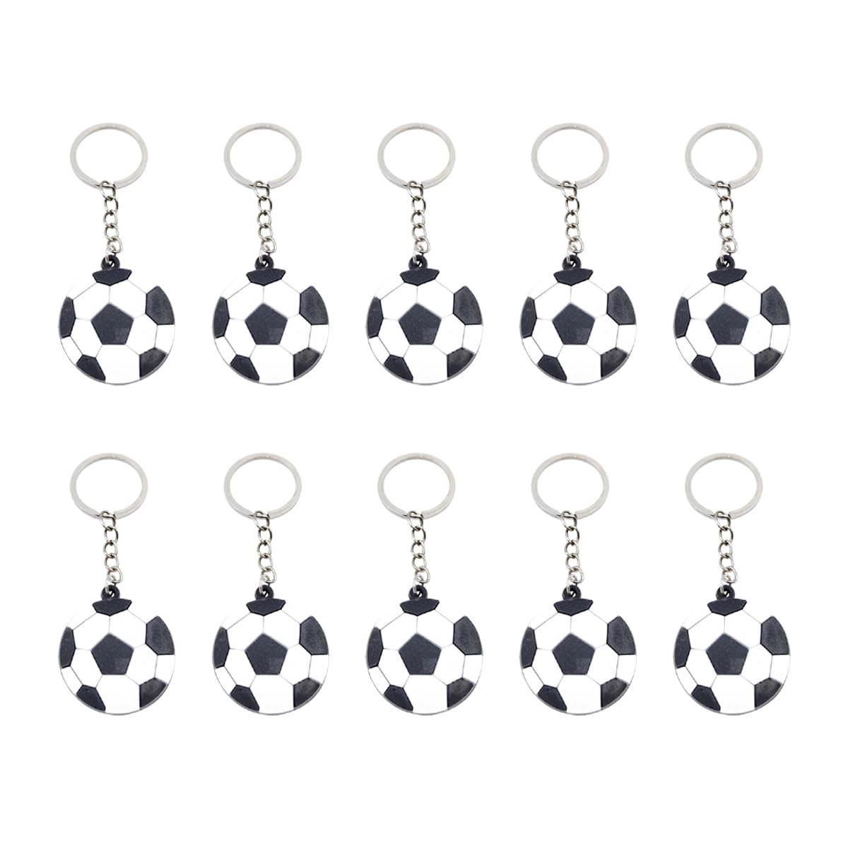 Adunsiaoto Autoteile 10 Stück Schlüsselanhänger Keychain, Auto Fußball-Schlüsselanhänger, Mini-Fußball-Schlüsselanhänger Kreatives Fußball Persönlichkeit Anhänger Für Auto Dekoration(Schwarz Weiß) Adunsiaoto Autoteile 10 Stück Schlüsselanhänger Keychain, Auto Fußball-Schlüsselanhänger, Mini-Fußball-Schlüsselanhänger Kreatives Fußball Persönlichkeit Anhänger Für Auto Dekoration(Schwarz Weiß) von Adunsiaoto