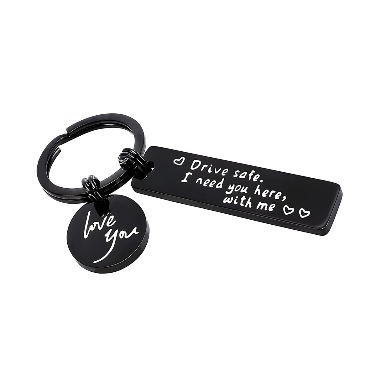 Adunsiaoto Drive Safe Schlüsselanhänger Buchstaben Schlüsselanhängers, Personalisiert Key Chain Schlüsselanhänger, Autoschlüsselanhänger Drive Safe I Need You Here With Me (Schwarz) Adunsiaoto Drive Safe Schlüsselanhänger Buchstaben Schlüsselanhängers, Personalisiert Key Chain Schlüsselanhänger, Autoschlüsselanhänger Drive Safe I Need You Here With Me (Schwarz) von Adunsiaoto