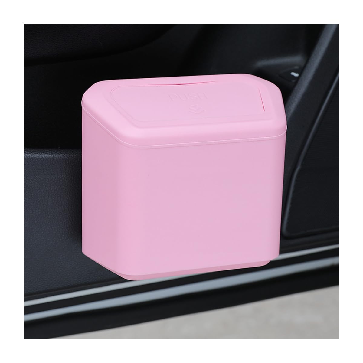 Adunsiaoto Multifunktionale Kleinteile Organizer Autos Papierkorb, Mini Car Organizer Bin Mit Deckel Und Müllsack, Kleiner Mülleimer Für Die Lagerung Abfallbehälter(Rosa) von Adunsiaoto
