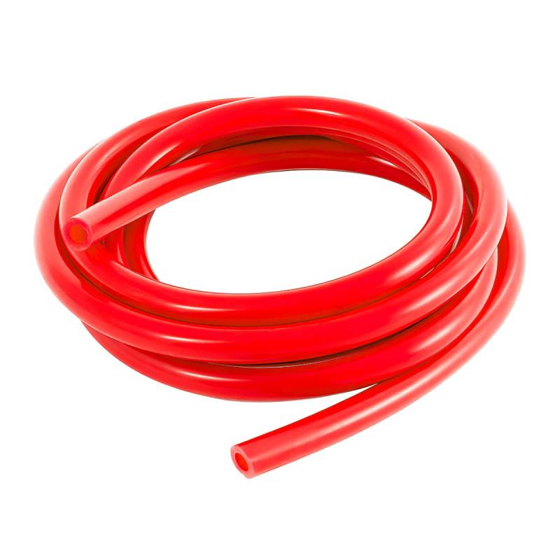 Adunsiaoto Universal Autos Silikon Vakuumschlauch, 3m Hochtemperatur Silikon Vakuumschlauch, Auto Silikon Vakuumschlauch Schlauch Rohr Silikonschlauch(Rot) von Adunsiaoto