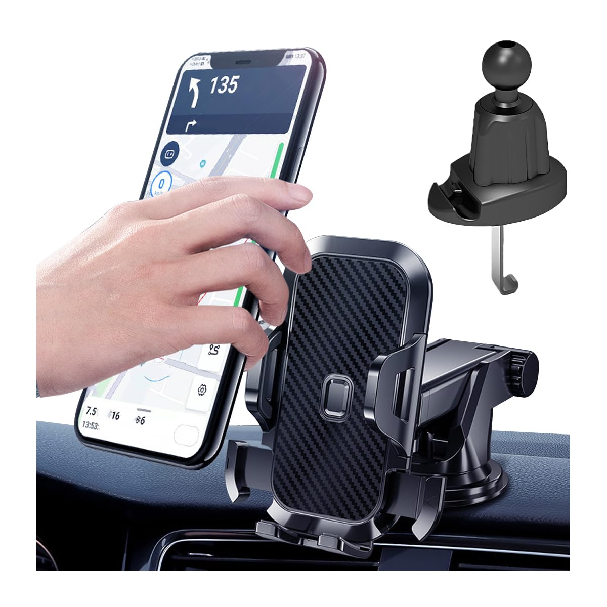 Adunsiaoto Universell Handyhalterung Auto Lüftung, 360° Verstellbare Autotelefonständer, Starke Saugnapf-Automobil-Smartphone-Halter Für Armaturenbrett Air Vent Adunsiaoto Universell Handyhalterung Auto Lüftung, 360° Verstellbare Autotelefonständer, Starke Saugnapf-Automobil-Smartphone-Halter Für Armaturenbrett Air Vent von Adunsiaoto