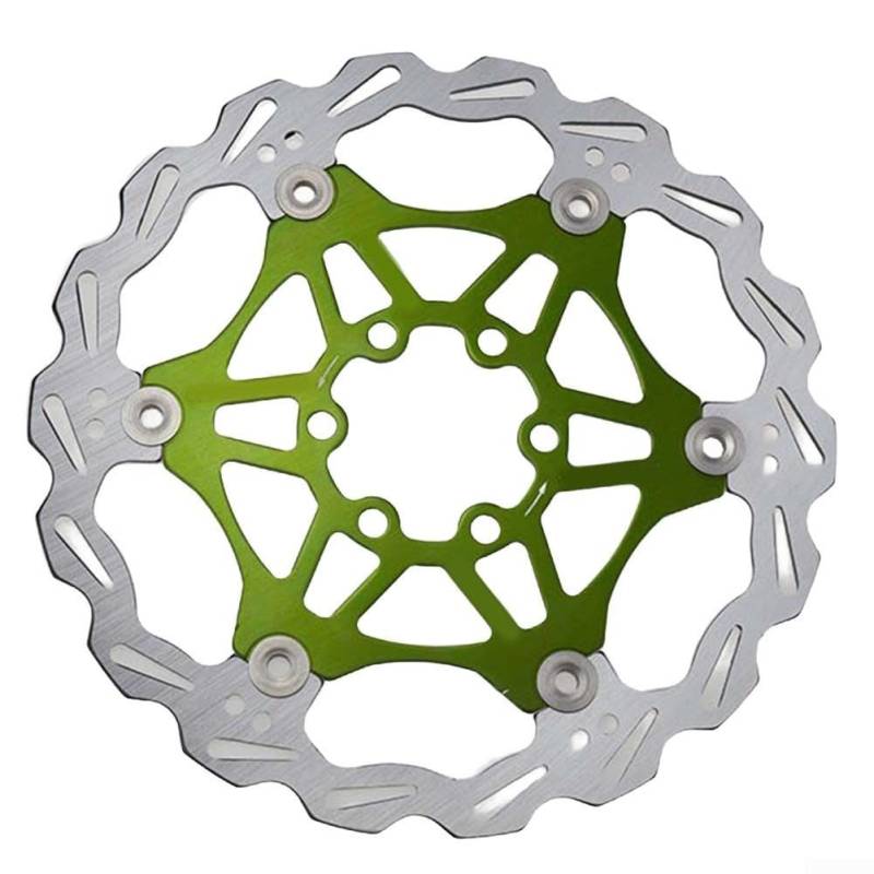 160 mm schwimmende Scheibenbremse für Mountainbiking, Edelstahl-Design für verbesserte Wärmeableitung und Reibung (grün 160) von Advokingtap