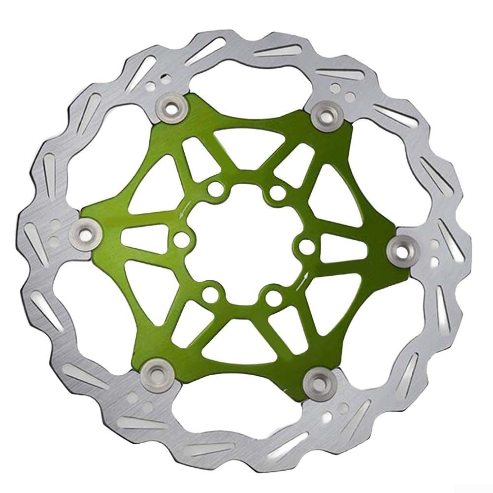 160 mm schwimmende Scheibenbremse für Mountainbiking, Edelstahl-Design für verbesserte Wärmeableitung und Reibung (grün 180) von Advokingtap