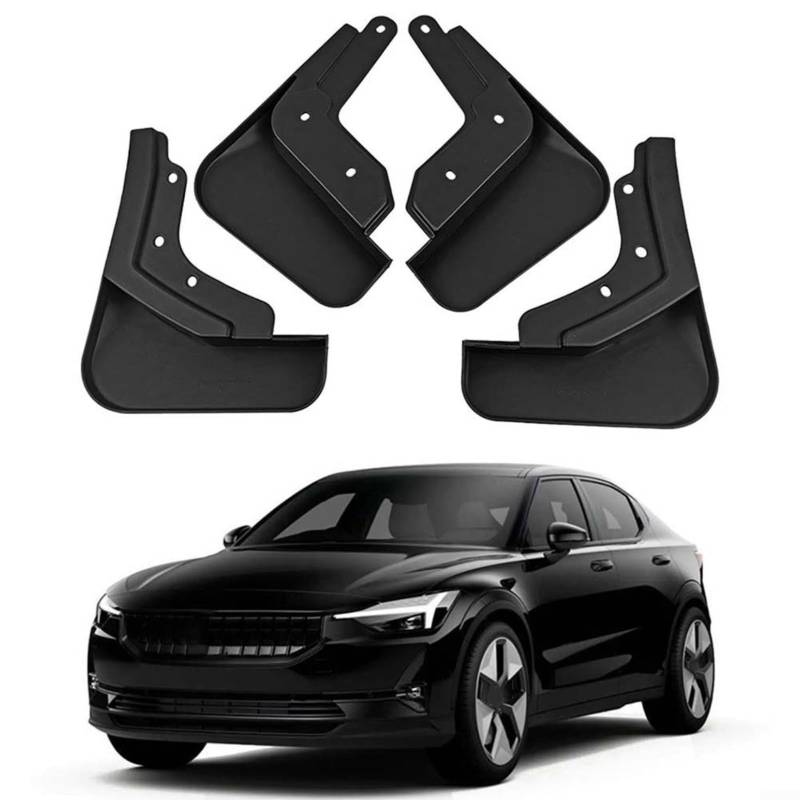Advokingtap 5-teiliges Schmutzfänger-Set, Auto-Reifen-Schutzblech, Spritzschutz für Polestar 2 2021–2023 von Advokingtap