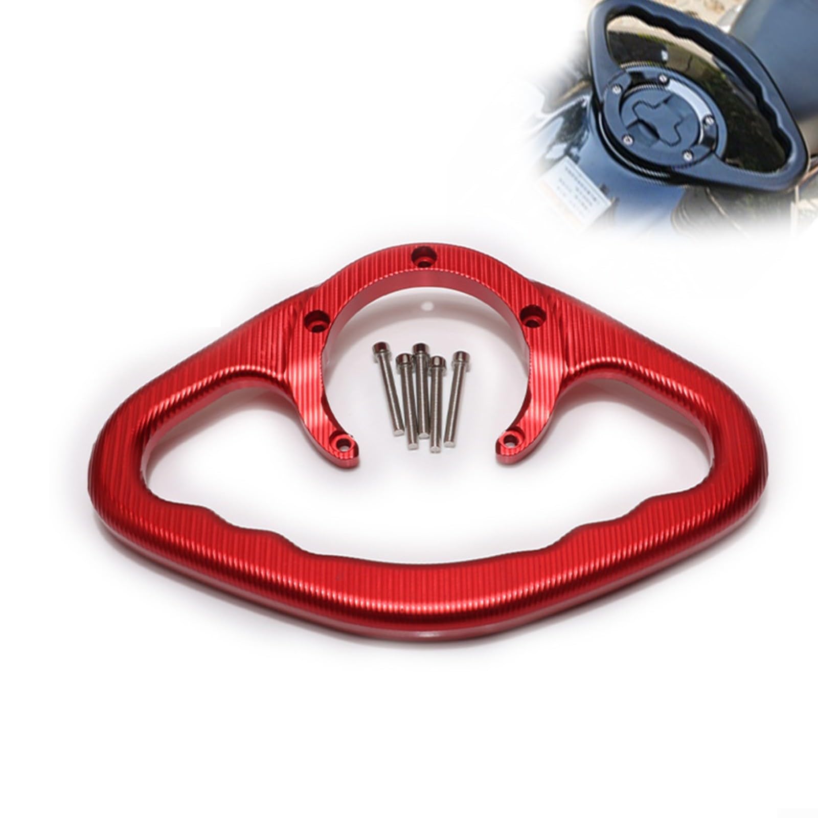 Advokingtap Motorrad-Kraftstofftank-Armlehne mit Schrauben, Beifahrer-Sicherheitsgriff für Yamaha FZ1, FZ6, R1, R6, direkte Installation, Rot Advokingtap Motorrad-Kraftstofftank-Armlehne mit Schrauben, Beifahrer-Sicherheitsgriff für Yamaha FZ1, FZ6, R1, R6, direkte Installation, Rot von Advokingtap