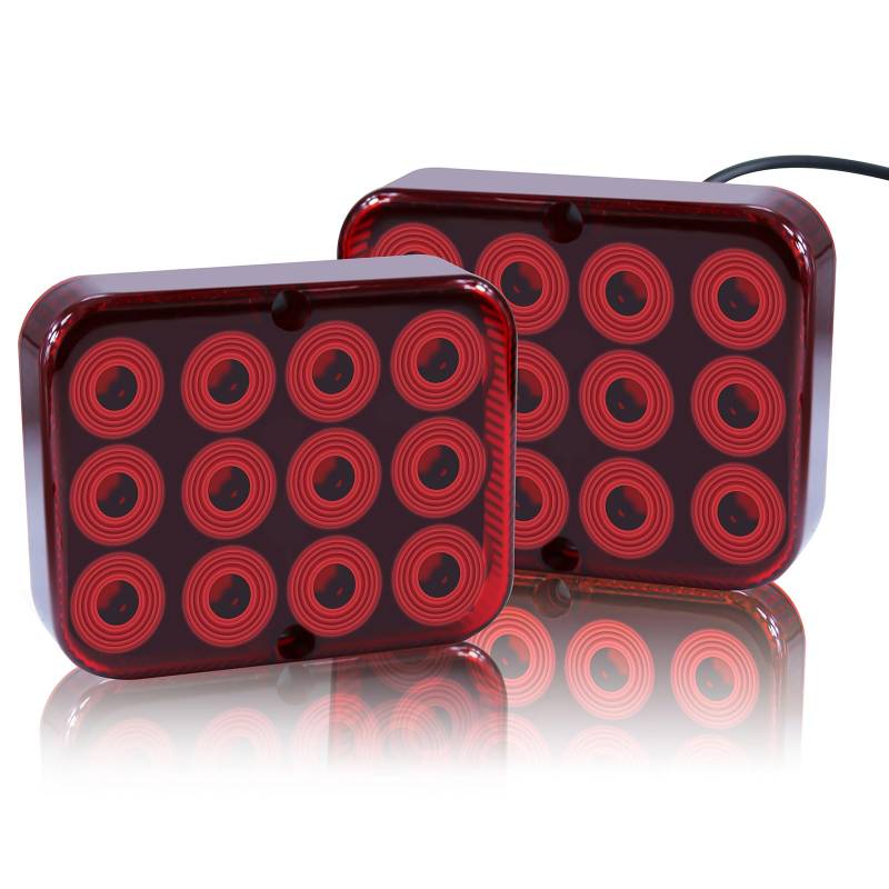 2PC Nebelschlussleuchte,Nebelscheinwerfer,Nebelschlussleuchte Led,12V Nebelschlussleuchte Anhänger für Anhänger, LKW, Wohnwagen, Van, Traktor,Auto von Aelmiyw