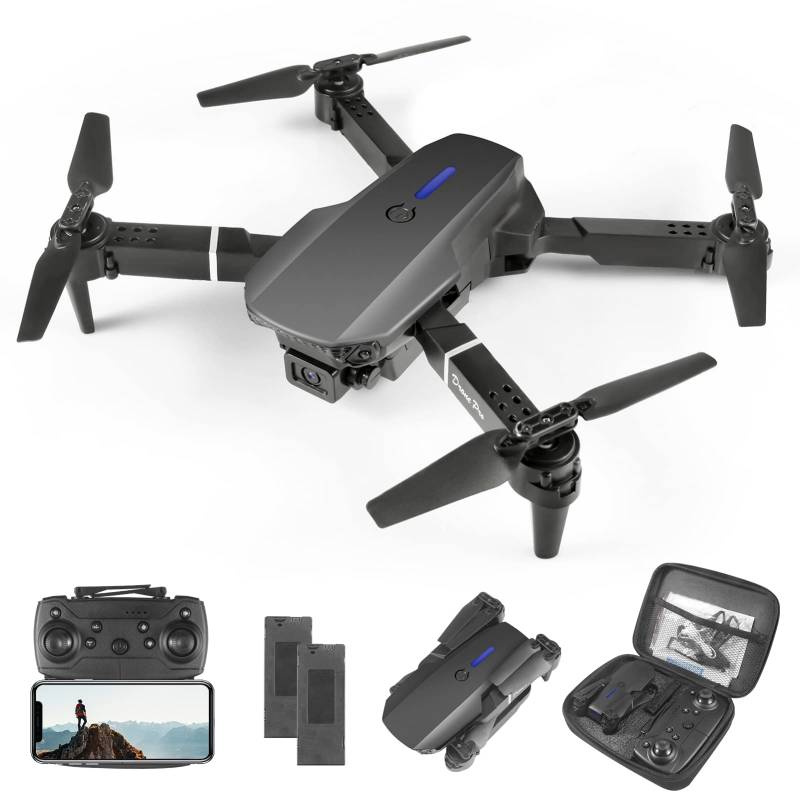 Drohne mit Kamera HD 4K,RC Faltbare FPV WiFi Live Übertragung Drohne für Kinder Anfänger,2 Akku Lange Flugzeit,Headless Modus,Flugbahnflug,Hindernisvermeidung,One Key Start/Landen,Headless Modus-b3 von Aenxwa
