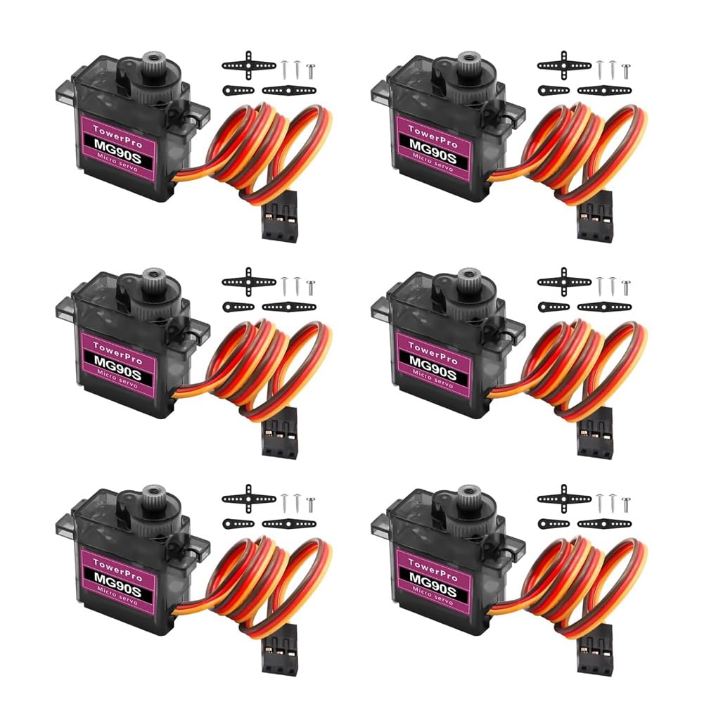 Afforstyle Micro-Type Servomotor-Kit, 6-Teilig, Servo, Metallgetriebe, Micro-Type Servo für RC-Helikopter/Auto/Boot Afforstyle Micro-Type Servomotor-Kit, 6-Teilig, Servo, Metallgetriebe, Micro-Type Servo für RC-Helikopter/Auto/Boot von Afforstyle