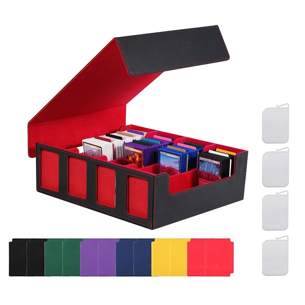 Afforstyle Trading Card-Aufbewahrungsbox Kartendeckbox Magnetische Kartenschachtel Schwarz+Rot Afforstyle Trading Card-Aufbewahrungsbox Kartendeckbox Magnetische Kartenschachtel Schwarz+Rot von Afforstyle