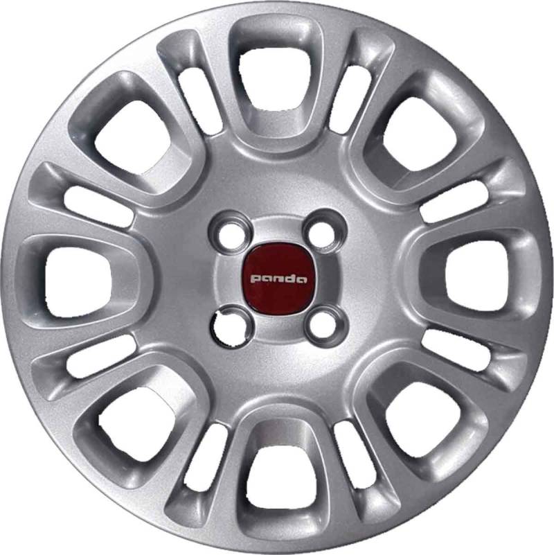 Aftermarket Radkappe Serie 4 14 Panda, Rot (Plastik), ab Baujahr 2012, kein Originalprodukt 9379 von Aftermarket