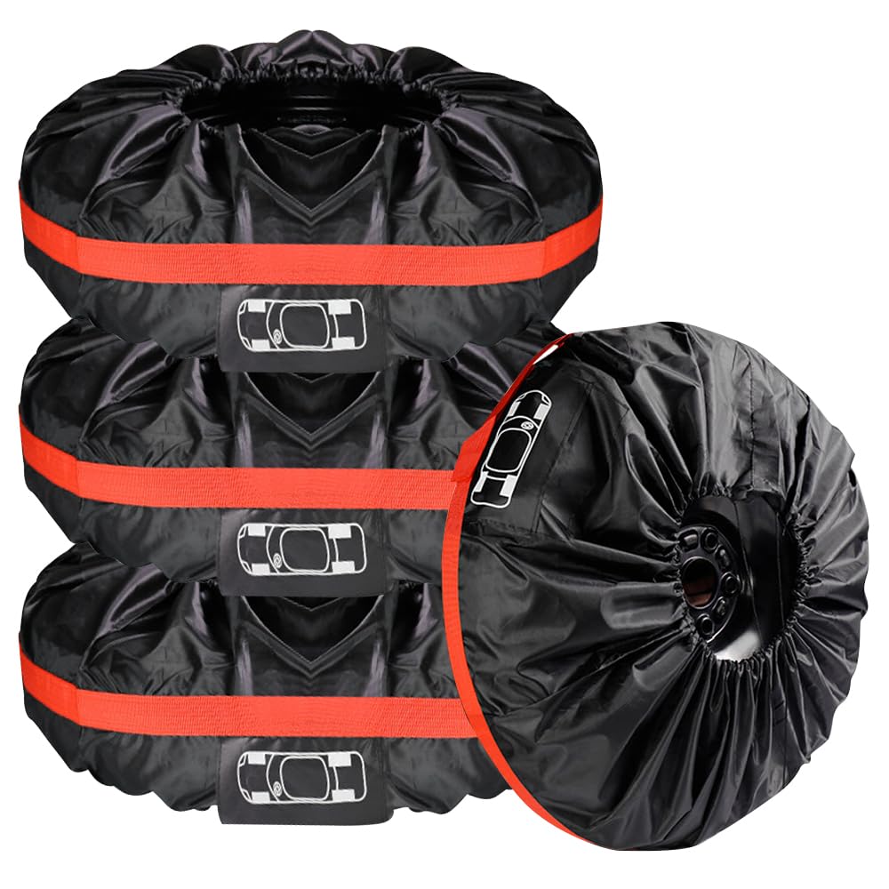 Agarte Reifentaschen Set 4 Stück, Reifenschutzhülle für Reifen bis 19-23 Zoll, Reifenabdeckung Waterproof Staubdicht mit Tragegriff für sauberen Transport und Aufbewahrung, Durchmesser 80 cm Agarte Reifentaschen Set 4 Stück, Reifenschutzhülle für Reifen bis 19-23 Zoll, Reifenabdeckung Waterproof Staubdicht mit Tragegriff für sauberen Transport und Aufbewahrung, Durchmesser 80 cm von Agarte