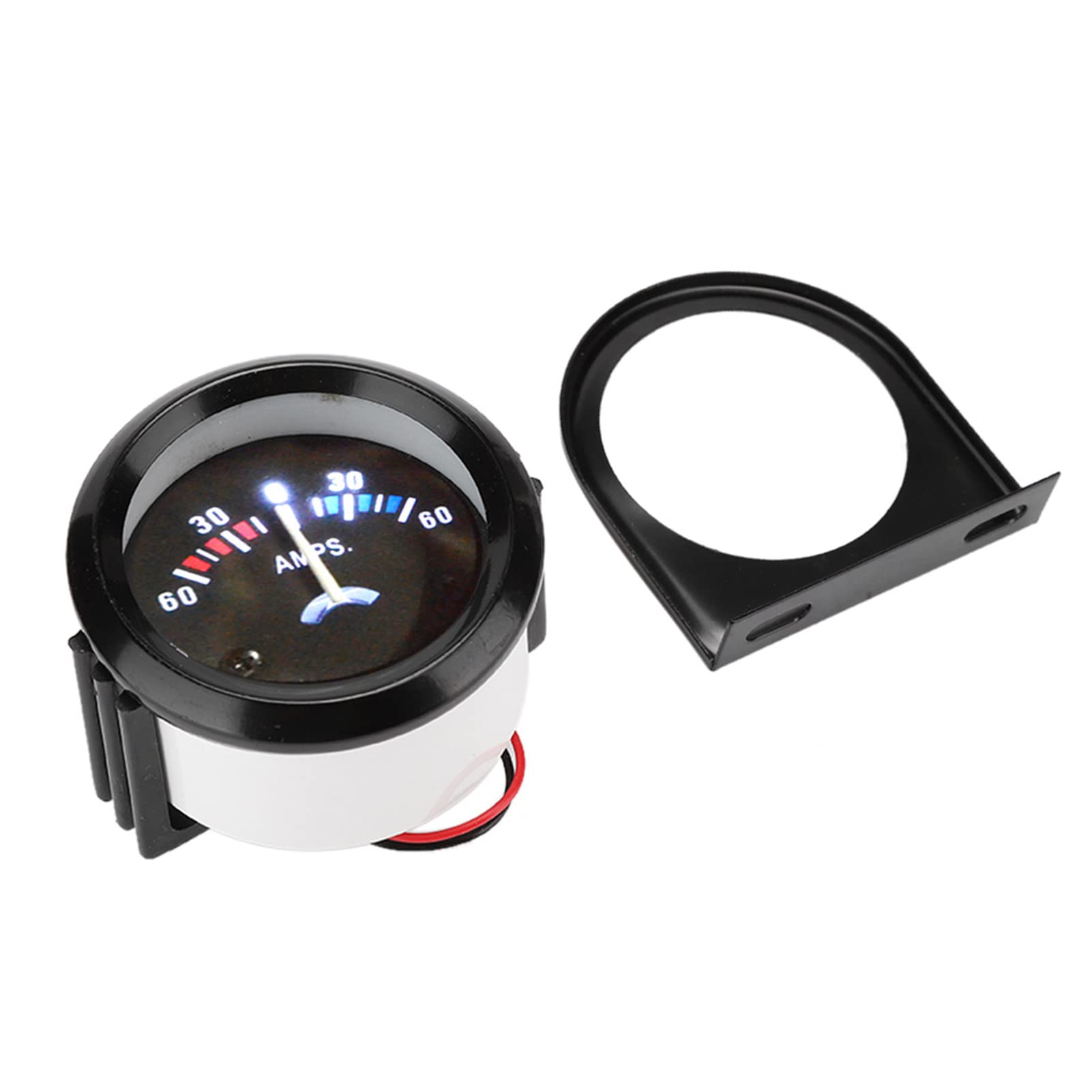 Auto-Amperemeter, 2 Zoll 52 mm Auto-Messgerät 60 0 60a für die meisten Auto- und Automodifikationen von Agatige