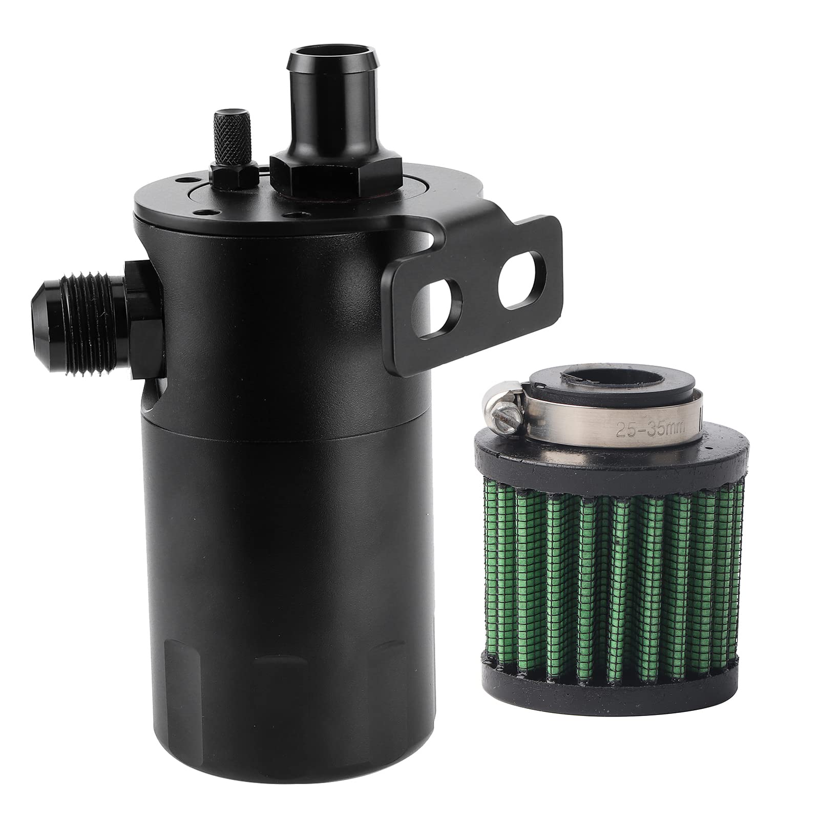 Auto-Ölbehälter, 500 ml Universal Oil Catch Can Oil Catch Can Aluminiumlegierung AN10 5/8 Port Reservoir Tank Universal Autoteile Auto-Ölbehälter, 500 ml Universal Oil Catch Can Oil Catch Can Aluminiumlegierung AN10 5/8 Port Reservoir Tank Universal Autoteile von Agatige