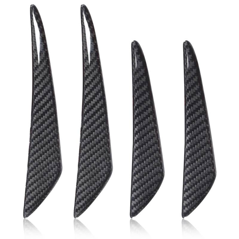 Auto-Stoßstangenlippe, 4-teiliges Set Splitter Frontspoiler Air Knife Universal Carbon Fiber Bumper Canards Lip Spoiler von Agatige