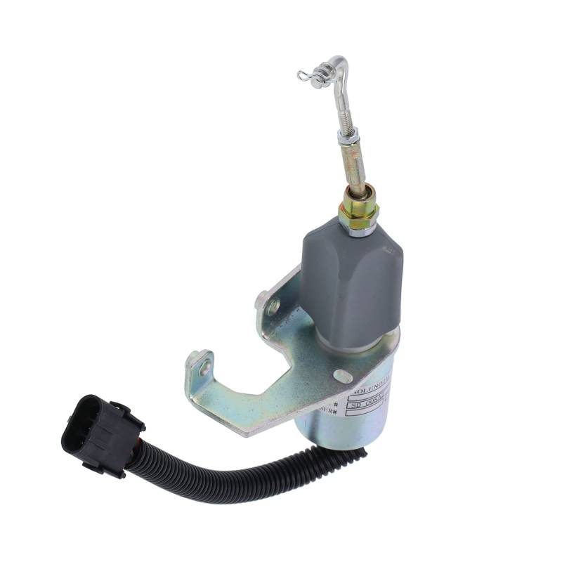 Fuel Shut Off Solenoid, Valve Excavator Engine Stop Solenoid Valve Switch Electric Flameout Accessories for Lawn and Garden Equipment Engine Replace (DC24V) von Agatige