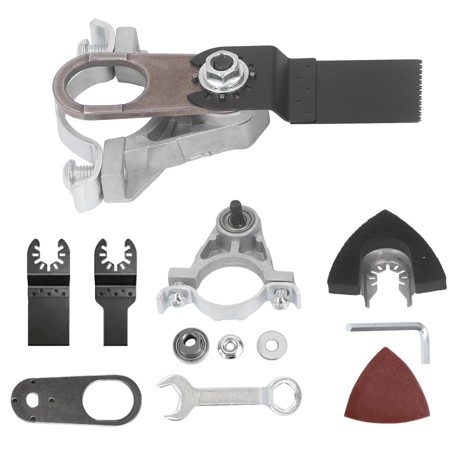 Winkelschleifer-Umrüstkopf-Kit, Multifunktions-Winkelschleifer-Konverter-Set, Winkelschleifer-Konverter, Wolframstahl, Multifunktionales Oszillierendes Werkzeug-Adapter-Set Zum Schneiden von Holz Winkelschleifer-Umrüstkopf-Kit, Multifunktions-Winkelschleifer-Konverter-Set, Winkelschleifer-Konverter, Wolframstahl, Multifunktionales Oszillierendes Werkzeug-Adapter-Set Zum Schneiden von Holz von Agatige