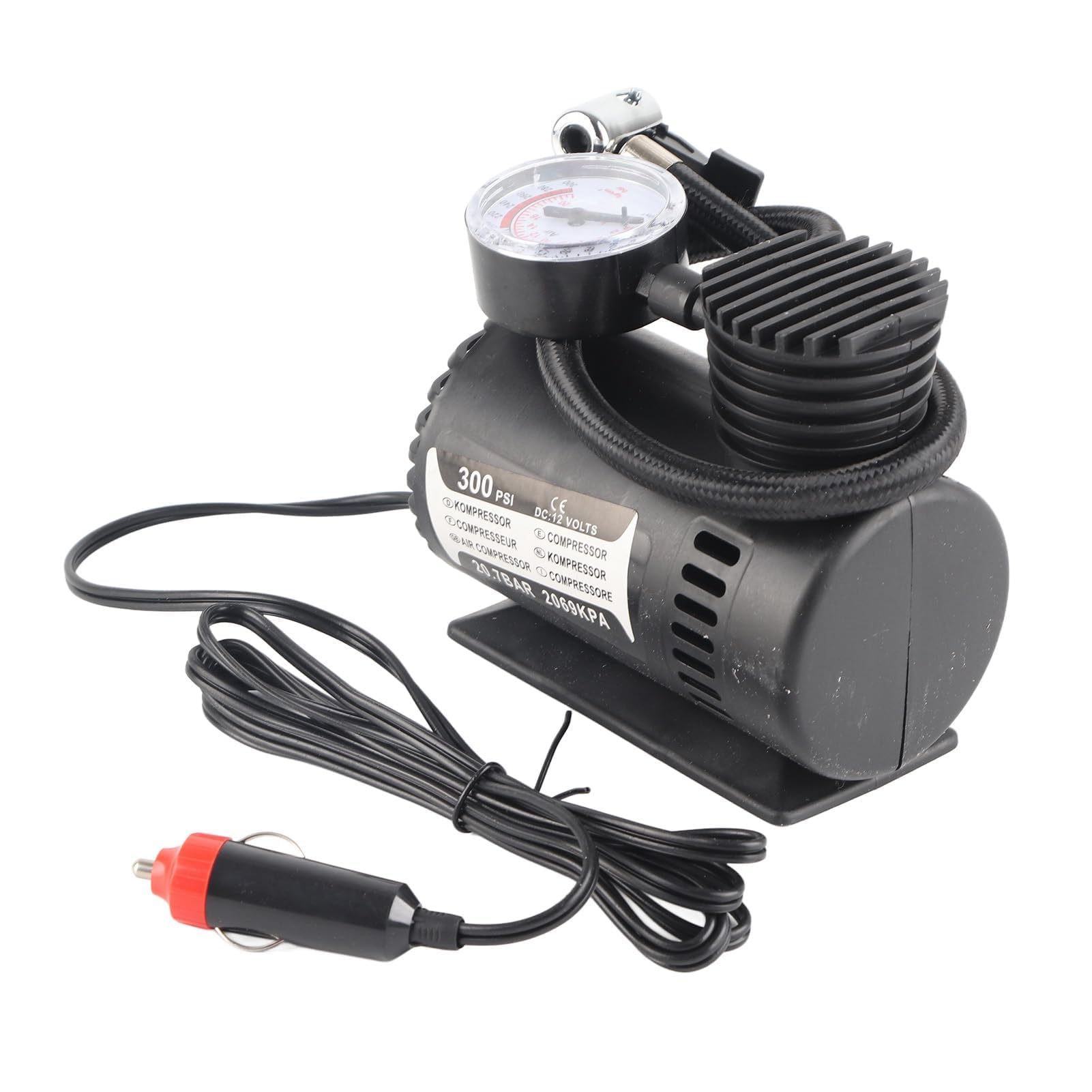 Auto Luftpumpe, Elektrische Luftpumpe, Tragbarer Luftkompressor, 13,5 x 12 x 7 cm Reifenfüller Kompressor Luftpumpe Für Autoreifen, 12-V-DC-Autopumpe Mit Digitalem Manometer, AutoLuftpumpe Für Fahrrad Auto Luftpumpe, Elektrische Luftpumpe, Tragbarer Luftkompressor, 13,5 x 12 x 7 cm Reifenfüller Kompressor Luftpumpe Für Autoreifen, 12-V-DC-Autopumpe Mit Digitalem Manometer, AutoLuftpumpe Für Fahrrad von Agatige