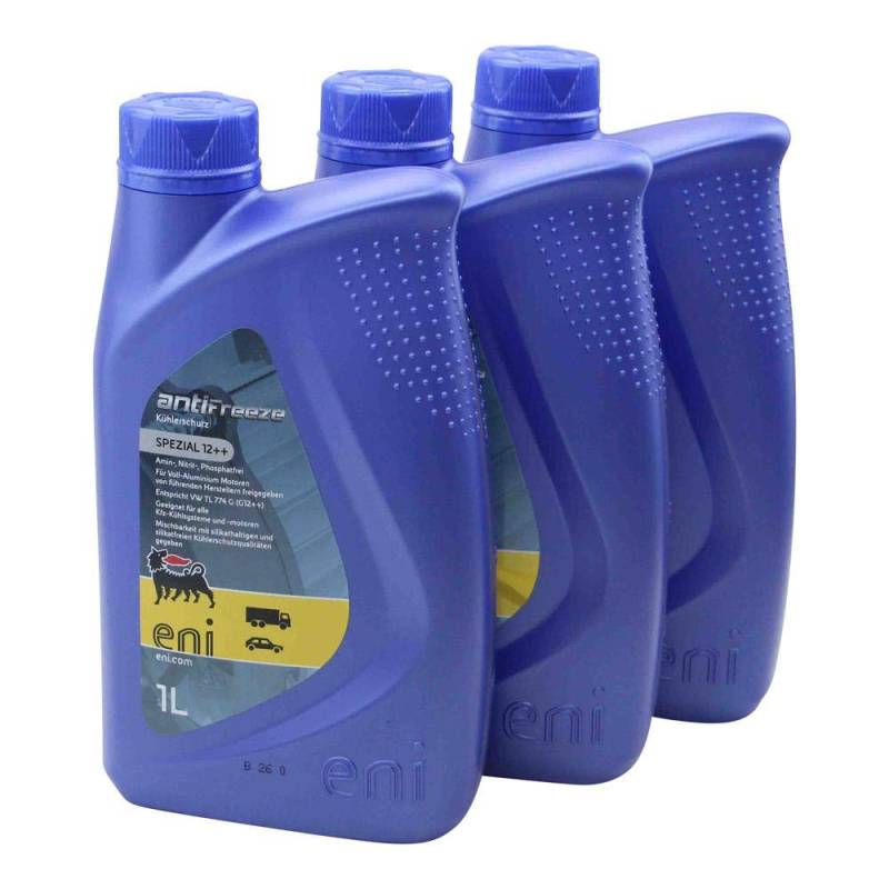Kühlflüssigkeit Frostschutz Konzentrat -40° 3x1L Eni Agip Antifreeze Spezial 12++ 3 Liter von Homry