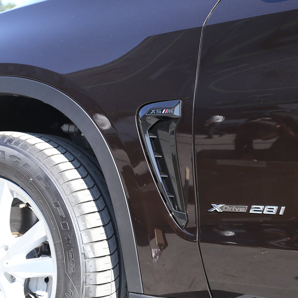 2 Stück/Set ABS Auto Front Fender Side Air Vent Cover Trim Car Styling Shark Gills Side Vent Aufkleber (schwarz) 2 Stück/Set ABS Auto Front Fender Side Air Vent Cover Trim Car Styling Shark Gills Side Vent Aufkleber (schwarz) von Agodor