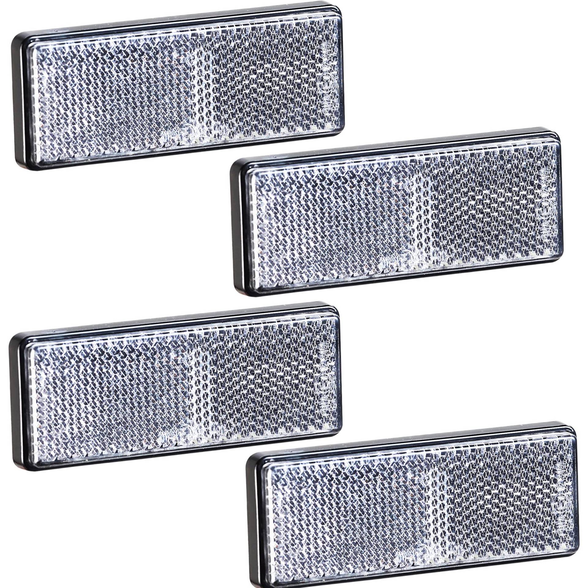 AGRISHOP 4Stück Reflektor Rückstrahler Eckig Rechteckig 89x35mm Weiß Vorderseite AnhängerKatzenauge Seitenstrahler Reflektor Selbstklebend für LKW PKW Trailer Wohnwagen mit E-Prüfzeichen(Weiß-4Stück) AGRISHOP 4Stück Reflektor Rückstrahler Eckig Rechteckig 89x35mm Weiß Vorderseite AnhängerKatzenauge Seitenstrahler Reflektor Selbstklebend für LKW PKW Trailer Wohnwagen mit E-Prüfzeichen(Weiß-4Stück) von AGRISHOP