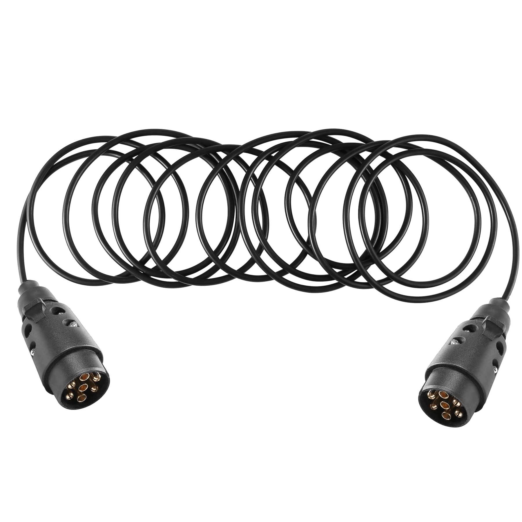 AgriShop Kabel Anhänger 7-Polig 12v 6m,Anhänger Verlängerungskabel 7Poligeskabel, Landwirtschaftliches 7pol Kabel mit 2 Stecker,Lichtleiste Anhänger 7-Polig,Anhänger Kabelleitung 7 auf 7 von AgriShop