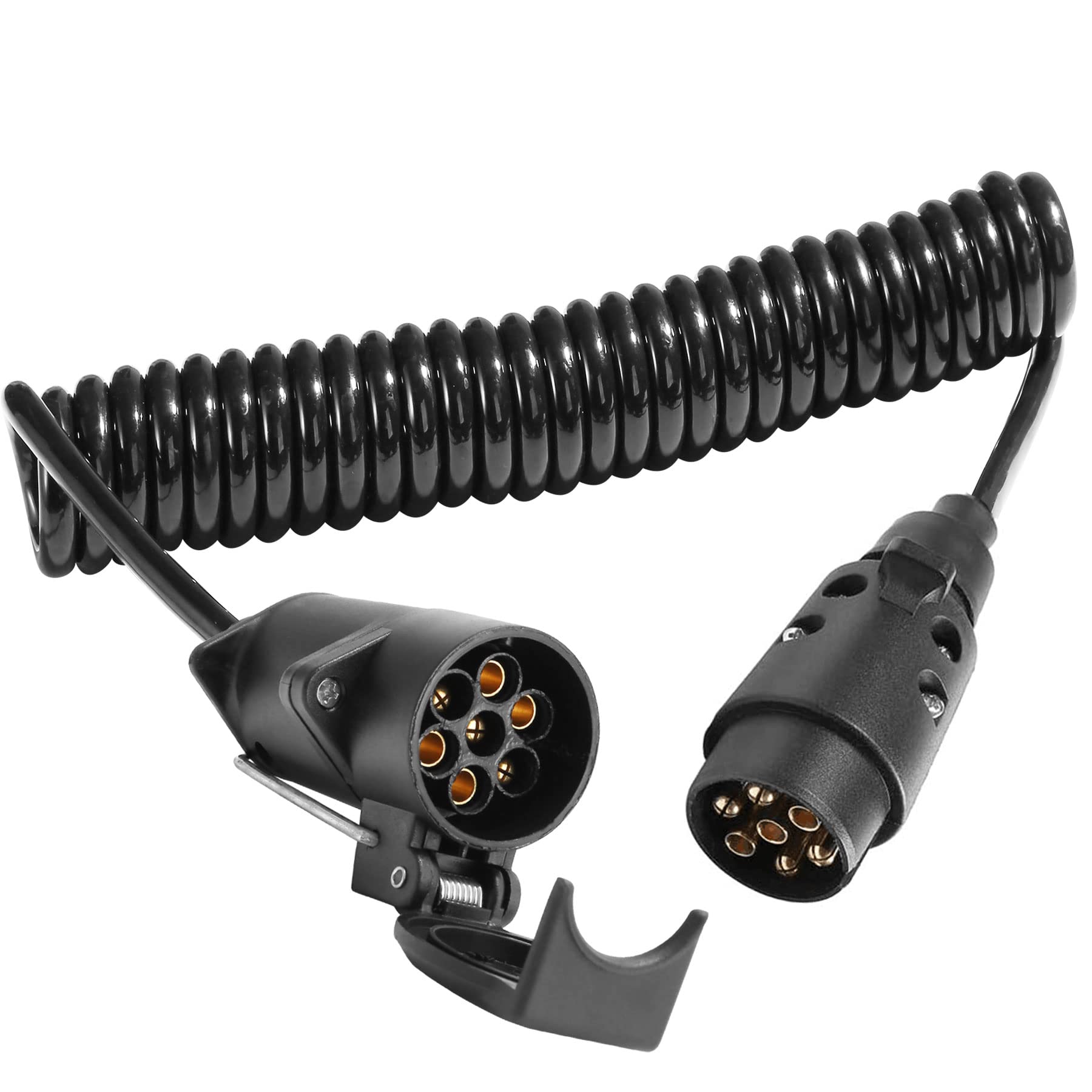 AgriShop Spiralkabel Anhänger 7-Polig 12v 2.4m,Anhänger Verlängerungskabel 7Polig mit Anhänger Stecker Steckdose, Spiralkabel Landwirtschaftliches 7pol Kabel,7-Polig,Anhänger Kabelleitung 7 auf 7 AgriShop Spiralkabel Anhänger 7-Polig 12v 2.4m,Anhänger Verlängerungskabel 7Polig mit Anhänger Stecker Steckdose, Spiralkabel Landwirtschaftliches 7pol Kabel,7-Polig,Anhänger Kabelleitung 7 auf 7 von AgriShop