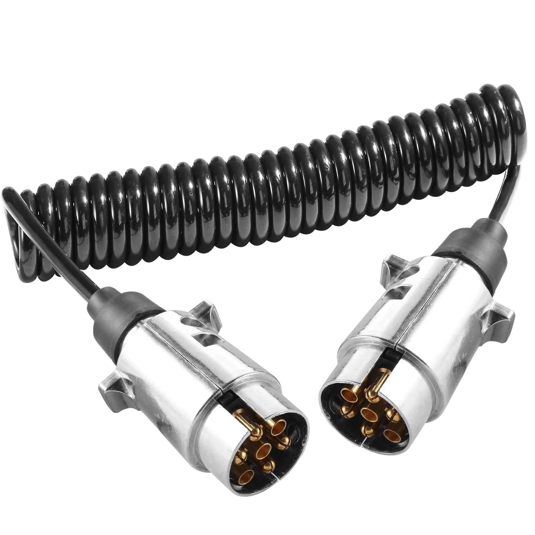 AGRISHOP Spiralkabel Anhänger 7-Polig 12v 2.4m,Anhänger Verlängerungskabel 7Poliges, Landwirtschaftliches 7pol Kabel mit 2 Stecker,Lichtleiste Anhänger 7-Polig,Anhänger Kabelleitung 7 auf 7 AGRISHOP Spiralkabel Anhänger 7-Polig 12v 2.4m,Anhänger Verlängerungskabel 7Poliges, Landwirtschaftliches 7pol Kabel mit 2 Stecker,Lichtleiste Anhänger 7-Polig,Anhänger Kabelleitung 7 auf 7 von AGRISHOP