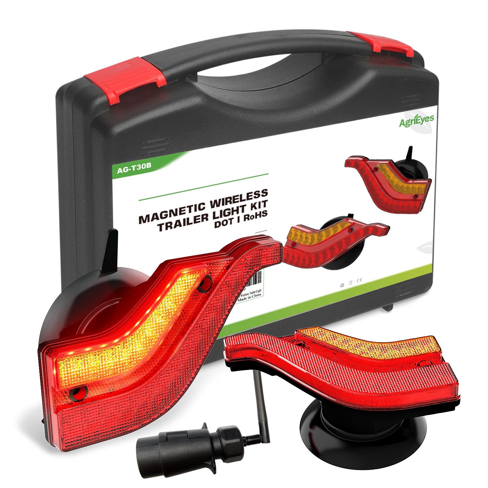 Agrieyes Engel Kabellose Anhänger Beleuchtung Akku, Magnet LED Rückleuchten Anhänger mit Saugnapf, Typ-C-Ladekabel, Rücklicht Anhängerbeleuchtung für Traktor PKW Wiederaufladbare Flyeagle Wireless Agrieyes Engel Kabellose Anhänger Beleuchtung Akku, Magnet LED Rückleuchten Anhänger mit Saugnapf, Typ-C-Ladekabel, Rücklicht Anhängerbeleuchtung für Traktor PKW Wiederaufladbare Flyeagle Wireless von Agrieyes