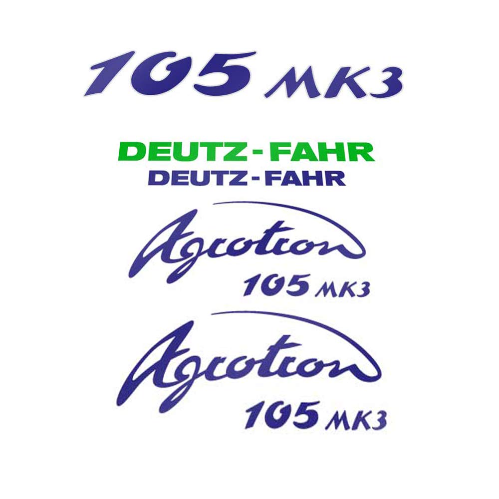 Agro DEUTZ AGROTRON 105 MK3-set Compatible Replacement Decal (Sticker) Set von Deutz
