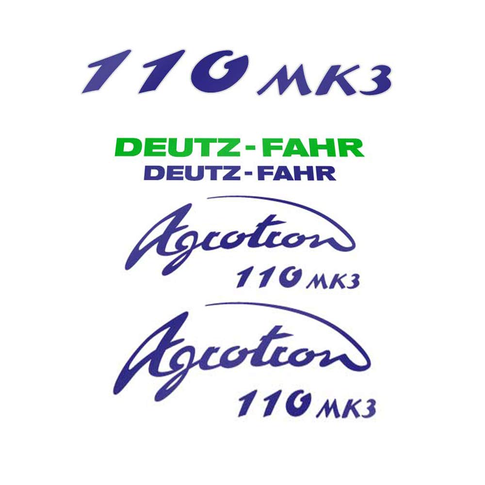 Agro DEUTZ AGROTRON 110 MK3-set Compatible Replacement Decal (Sticker) Set von Deutz