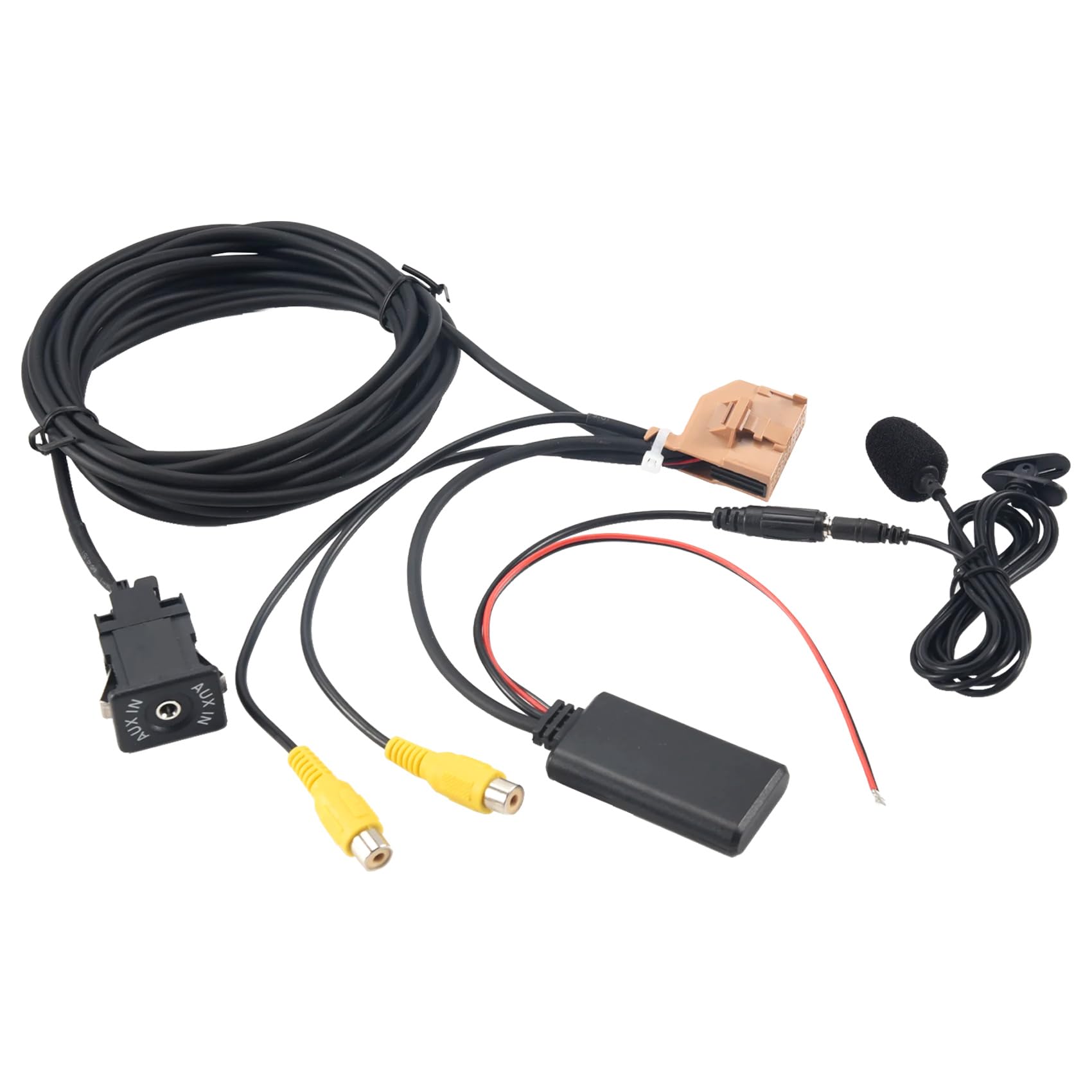 Agwuoetr 12V MMI 2G Auto Bluetooth AUX Kabel Adapter Musik Audio Mikrofon für A6 A8 2006-2008 J523 Nur für AV1 AV2- von Agwuoetr